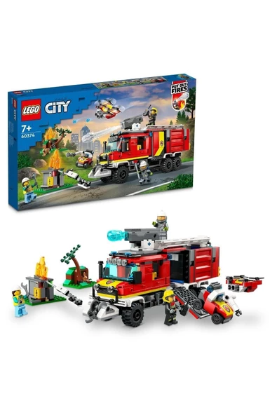 LEGO ® City İtfaiye Komuta Kamyonu 60374 - 7 Yaş ve Üzeri Çocuklar için Yapım Seti (502 Parça)