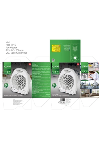 Kiwi 8415 Fanlı Isıtıcı Sıcak - Soğuk 2000w Termostatlı - 4