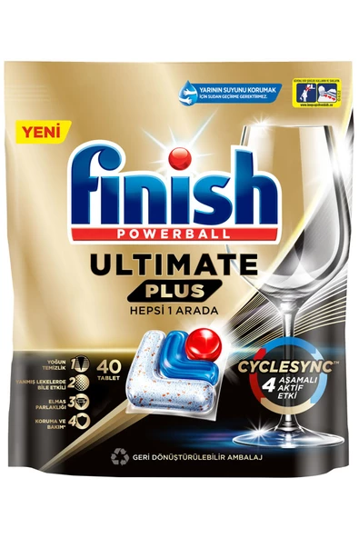 Finish Ultimate Plus Bulaşık Yıkama Tableti 40 Lı - Resim 3
