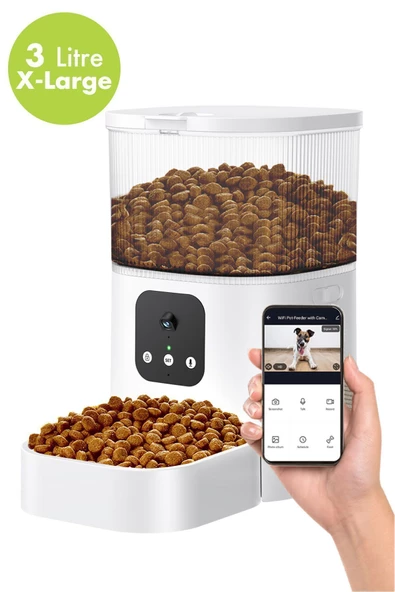 kiwi pets Kiwipets Evcil Hayvan Akıllı Kameralı Multifonksiyon Mama Kabı - Smart Pet Feeder Kpf-10570 - 3