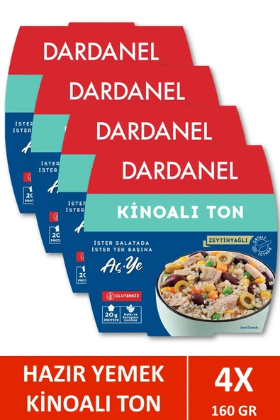 Dardanel Aç Ye Kinoalı Ton Balığı 4 x 160 G