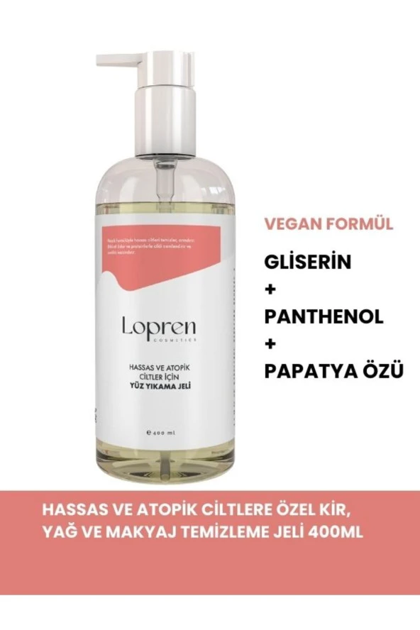 Hassas Ve Atopik Ciltler Için Yüz Temizleme Jeli 400 ml