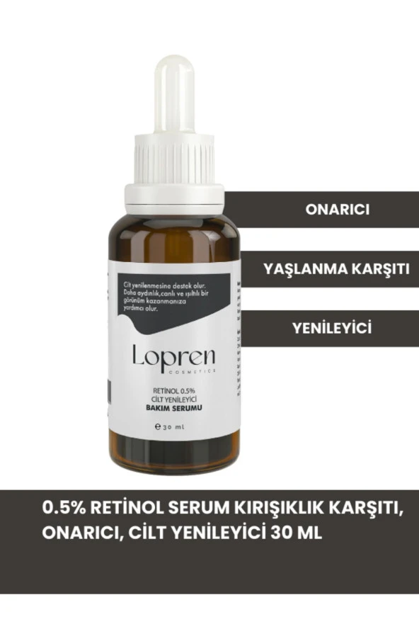 Retinol Serum Kırışıklık Karşıtı Onarıcı Cilt Yenileyici 30 ml