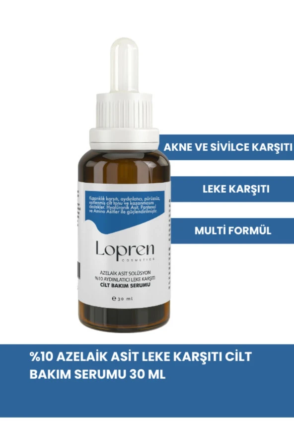 %10 Azelaik Asit Leke Karşıtı Cilt Bakım Serumu 30 ml