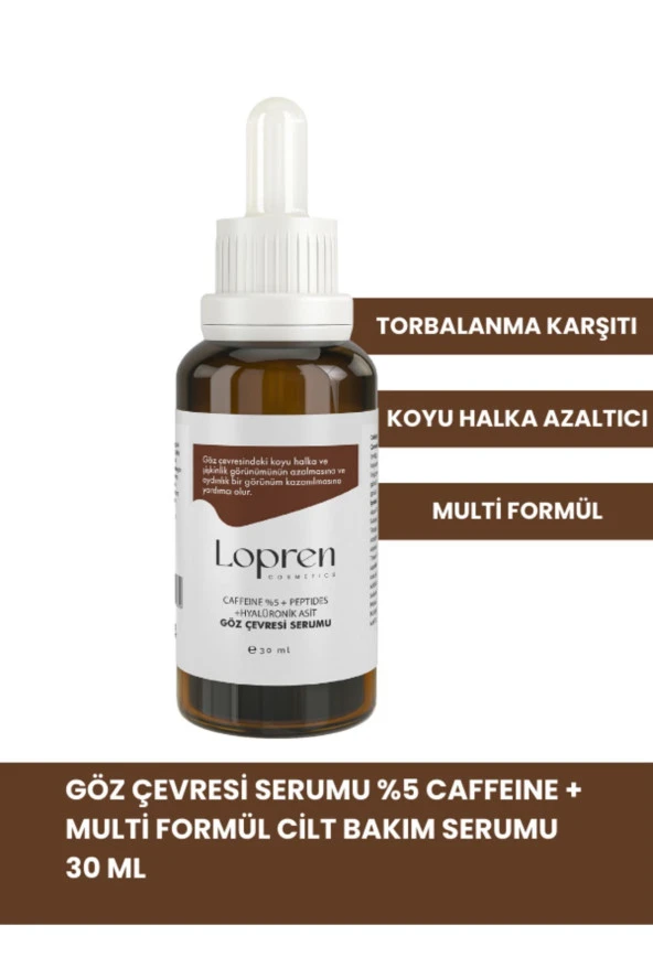 Göz Çevresi Serumu Caffeine Multi Formül Cilt Bakım Serum 30 ml