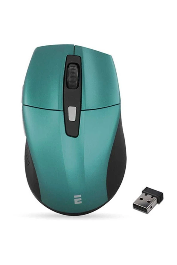 Everest Sm-861 Usb Metalik Yeşil 800/1200/1600Dpi Süper Sessiz Kablosuz Mouse Modern Tasarım 431550