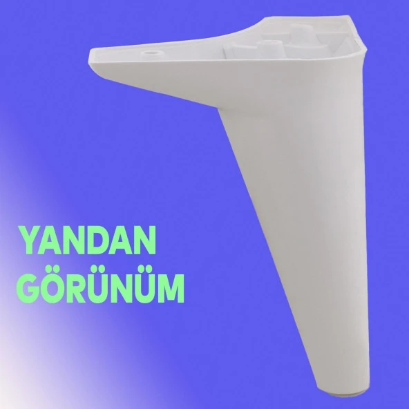 Mobilya Ayağı 12'li Set Robot Süpürge İçin Koltuk Kanepe Yükseltici Destek 15 cm Beyaz Baza Ayak - Resim 7