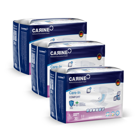CARINE  3'lü Süper Avantaj Paket Comfort Yetişkin Hasta Bezi L Beden 30X3