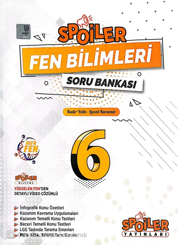 SPOİLER 6. SINIF FEN BİLİMLERİ SORU BANKASI 2024