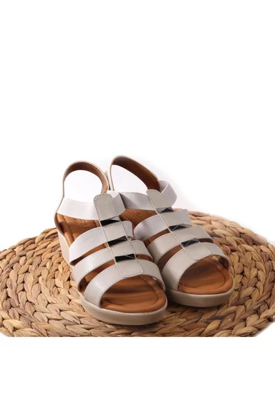 Papuçcity Mvşm 02860 Orto Pedik Dolgu Topuk Günlük Kadın Sandalet - 9