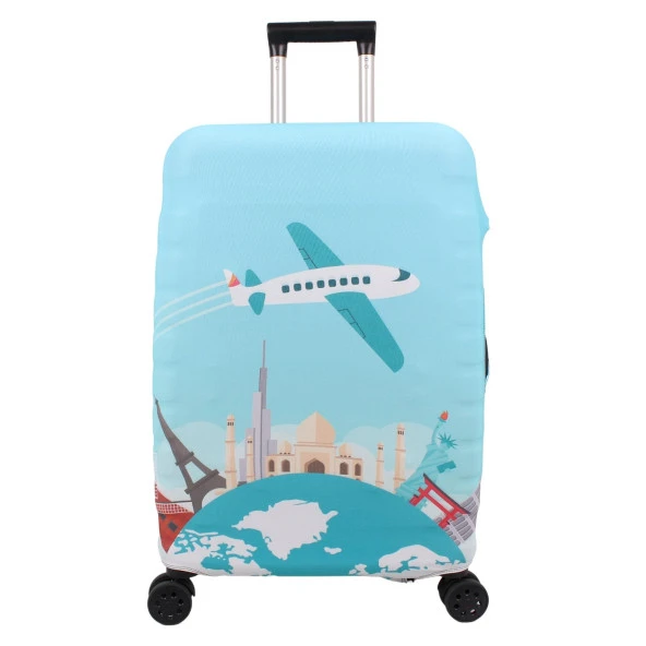 Bagacar Plane Büyük Orta Kabin Boy için 3 lü Valiz Kılıfı - 2