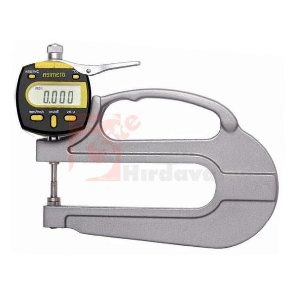 Asimeto AS-495 Dijital Kalınlık Komparatörü 0-10mm Kapasite 0.01mm Hassasiyet 120mm Derinlik