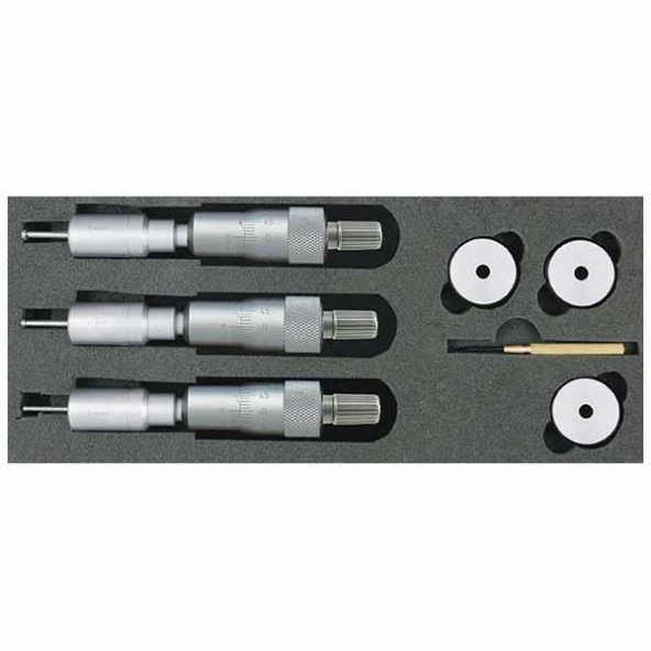 Asimeto AS-209 İki Nokta Temaslı Mekanik İç Çap Mikrometre Seti (3-4mm. 4-5mm ve 5-6mm)