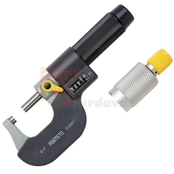 Asimeto AS-108 Numaratörlü Dışçap Mikrometresi 0-25mm
