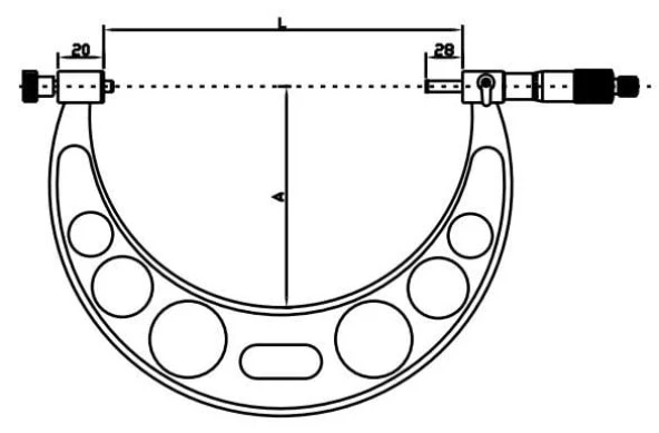 Asimeto AS-111 Değiştirilebilir Çubuklu Mekanik Dışçap Mikrometreler 900-1000mm