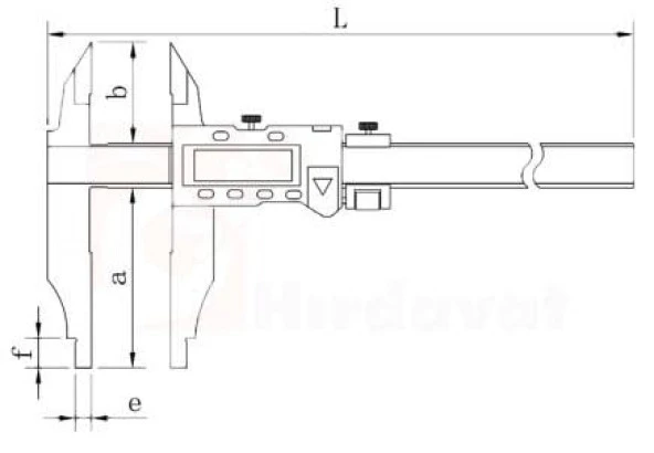 Asimeto AS-315 Ağır İş Çift Çene Dijital Kumpas 0-500mm - 2