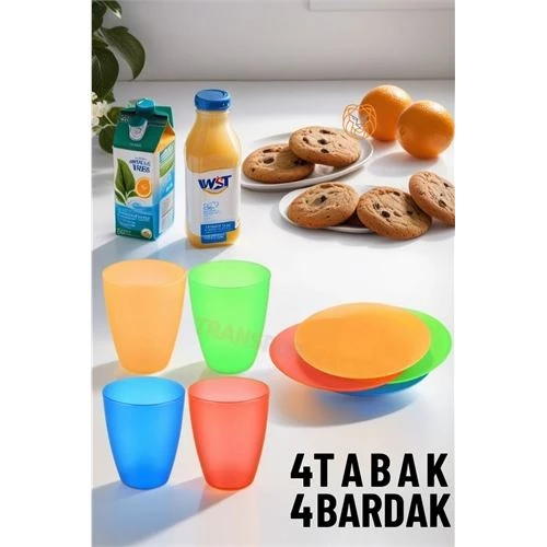 TransForMacion 8 ADET Tabak ve Bardak Seti 717805