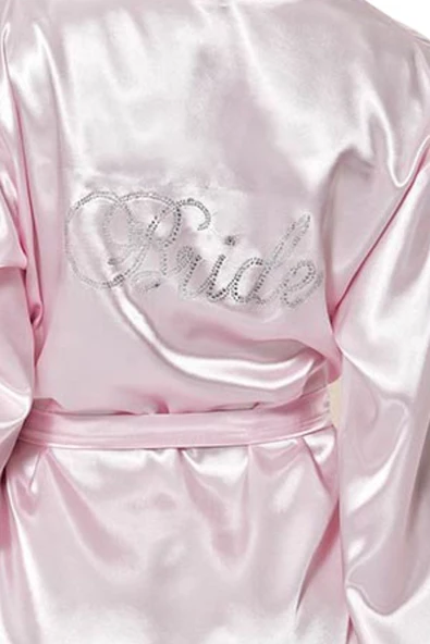 Kadın Gelin  Bride Nakışlı Saten Sabahlık Krdl - 11