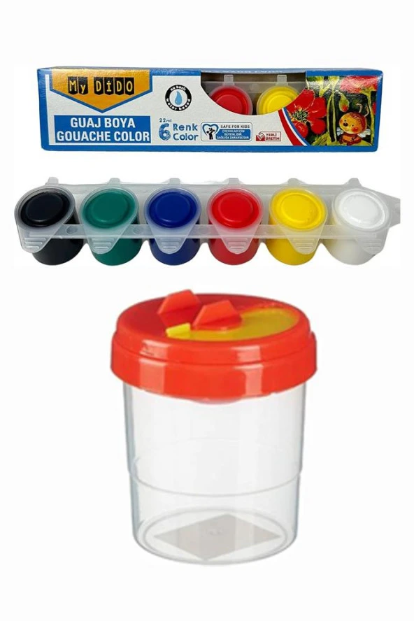 25x25 Tuval Seti 1 Paket Masa Üstü Şövale Mydido Akrilik Boya Plastik Spatula Resim Fırçası Palet Ponpon Sünger Fırça - 5