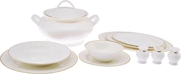 Emsan Yemek Takımı 60 Parça New Bone Yeni Marly Gold - 2