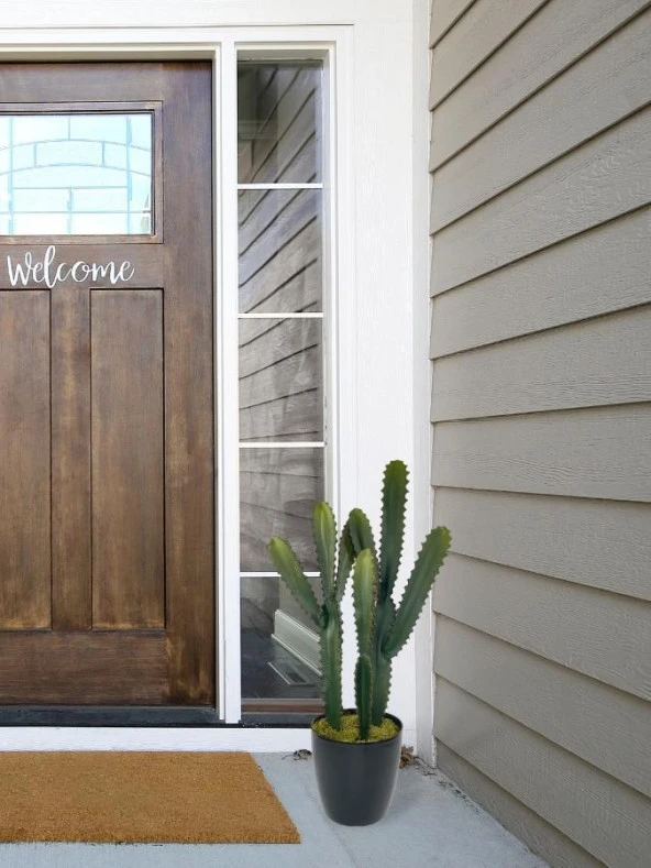 Nettenevime Yapay Çiçek Kaktüs Ağacı 60cm 3Köşeli 3Boy Set sk4020 - Resim 7