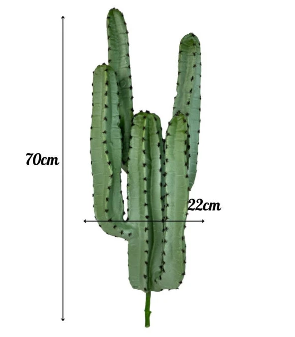 Nettenevime Yapay Çiçek Kaktüs Ağacı 4kollu 70*22cm 4026 - Resim 3