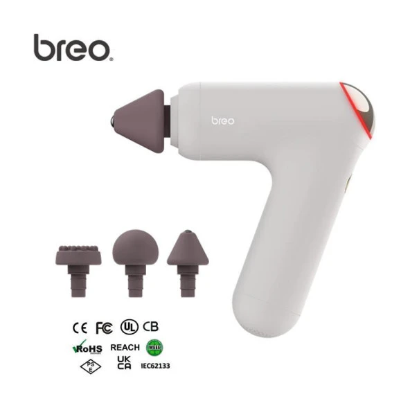 Breo Massage Gun M0220 - Isı Terapili, Fırçasız Motorlu ve Taşınabilir Derin Doku Masaj Tabancası