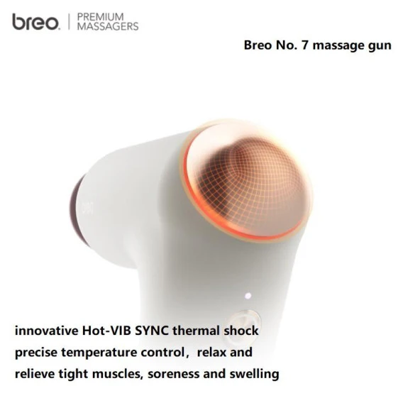 Breo Massage Gun M0220 - Isı Terapili, Fırçasız Motorlu ve Taşınabilir Derin Doku Masaj Tabancası - 12