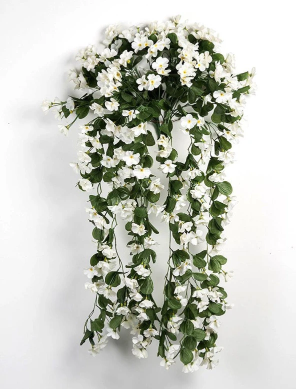 Nettenevime Yapay Çiçek Sarkan Begonvil Çiçeği  JUMBO BEYAZ ürün görseli