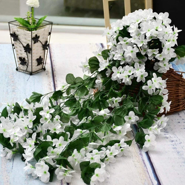 Nettenevime Yapay Çiçek Sarkan Begonvil Çiçeği  JUMBO BEYAZ - Resim 3