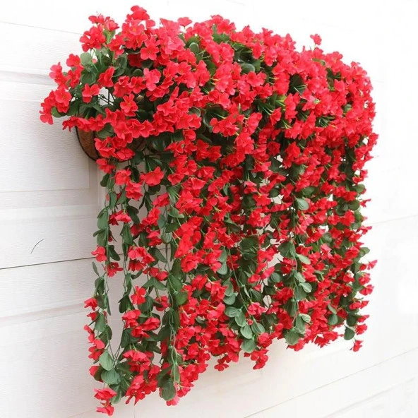 Nettenevime Yapay Çiçek Sarkan Begonvil Çiçeği  JUMBO FUŞYA - Resim 6