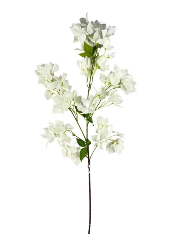 Nettenevime Yapay Çiçek Begonvil Çiçeği Beyaz Uzun Dallı Sarkan Çiçek 110cm - Resim 2