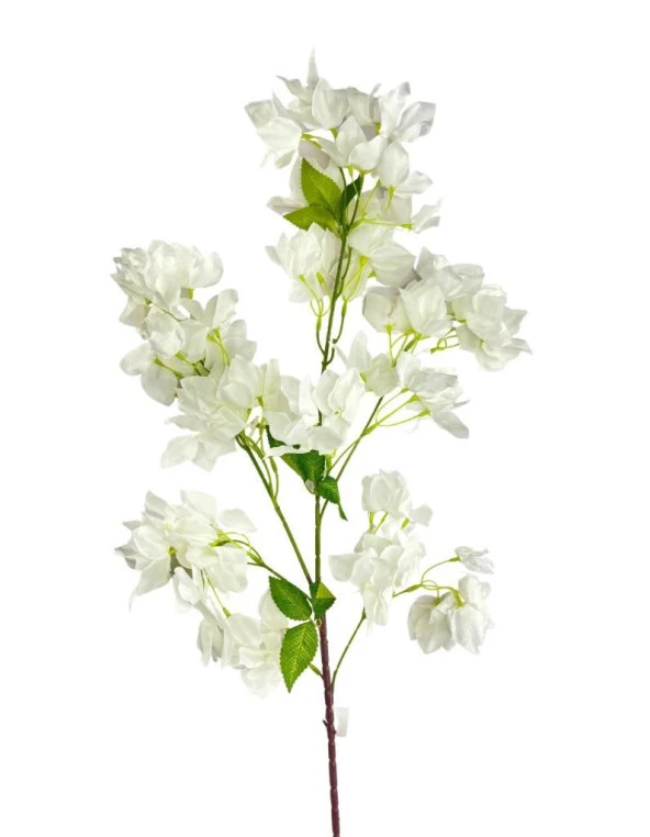 Nettenevime Yapay Çiçek Begonvil Çiçeği Beyaz Uzun Dallı Sarkan Çiçek 110cm - Resim 3