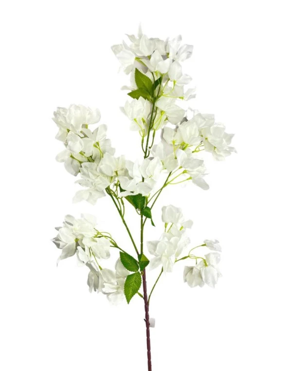 Nettenevime Yapay Çiçek Begonvil Çiçeği Beyaz Uzun Dallı Sarkan Çiçek 110cm - Resim 7