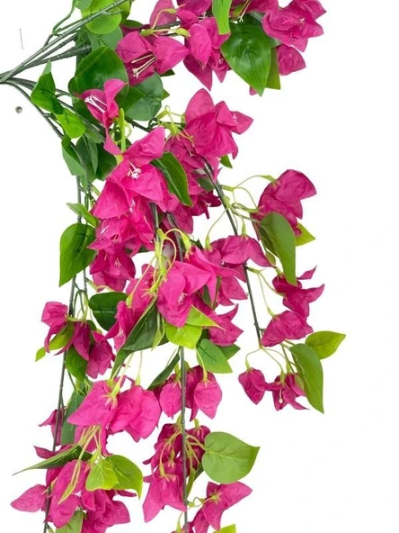 Nettenevime Yapay Çiçek Fuşya Begonvil Çiçeği 8Dallı 70cm Sarkan Çiçek - Resim 4