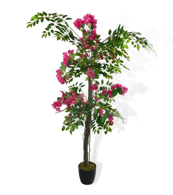 Nettenevime Yapay Ağaç Fuşya Begonvil Ağacı 130cm Doğal Salex Dallı - 8