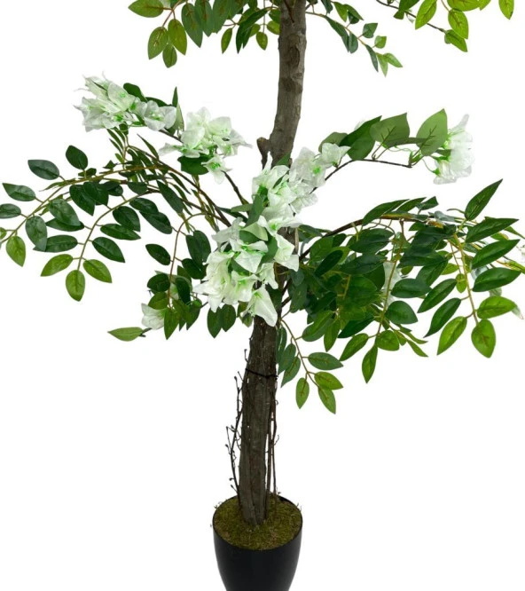 Nettenevime Yapay Ağaç Beyaz Begonvil Ağacı 130cm Doğal Salex Dallı - Resim 3