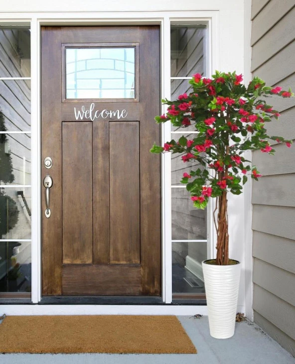 Nettenevime Yapay Ağaç Beyaz 57cm Kumsal Vazoda Begonvil Ağacı Fuşya Bodrum Çiçeği 180cm - Resim 2