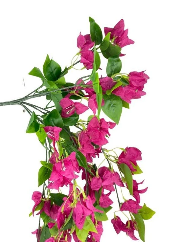 Nettenevime Yapay Çiçek Fuşya Begonvil Çiçeği 8Dallı 70cm Sarkan Çiçek - Resim 2