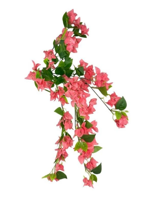 Nettenevime Yapay Çiçek Pembe Begonvil Çiçeği 8Dallı 70cm Sarkan Çiçek - Resim 2