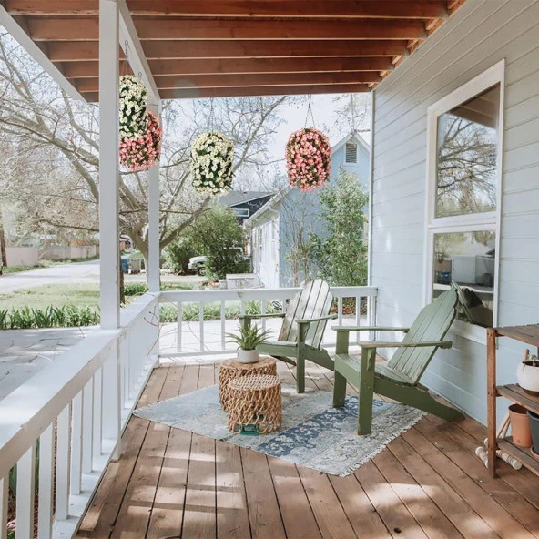 Nettenevime Yapay Çiçek Pembe Begonvil Çiçeği 8Dallı 70cm Sarkan Çiçek - Resim 6