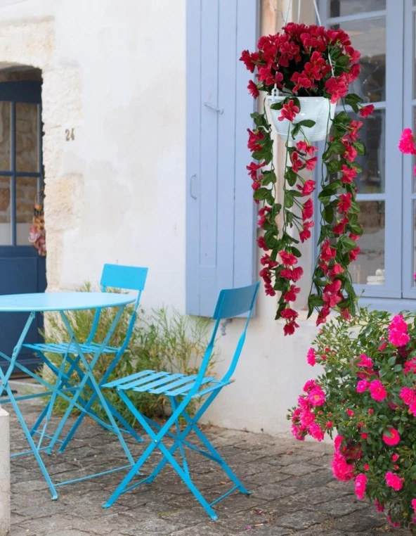 Nettenevime Yapay Çiçek Sarkan Menekşe Fuşya Begonvil Sarkaç Askılı Saksıda Balkon Çiçeği Çiçek Sepeti - Resim 4