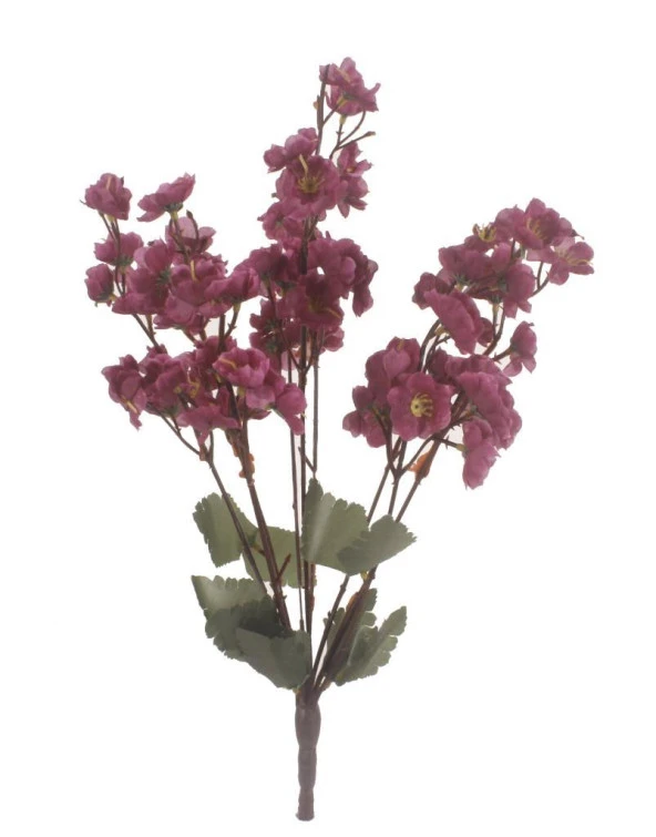 Nettenevime Yapay Çiçek Bahardalı Japon Kiraz Çiçeği 9 Dallı 40cm Mor