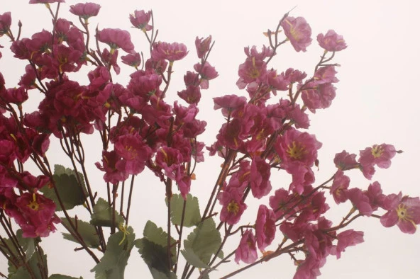 Nettenevime Yapay Çiçek Bahardalı Japon Kiraz Çiçeği 9 Dallı 40cm Mor - 3