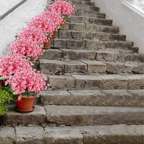 Nettenevime Yapay Çiçek Bahardalı Japon Kiraz Çiçeği 9 Dallı 40cm Pambe Açık - Resim 6