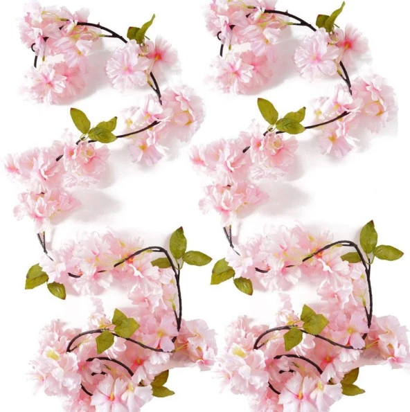 Nettenevime Yapay Çiçek Bahardalı 180cm Dolanabilen Model Japon Kiraz Çiçeği Pembe Açık - 8