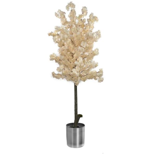 Nettenevime Yapay Ağaç Japon Kiraz Çiçeği Bahardalı Ağacı Gür Yapraklı Somon 170cm ürün görseli 1