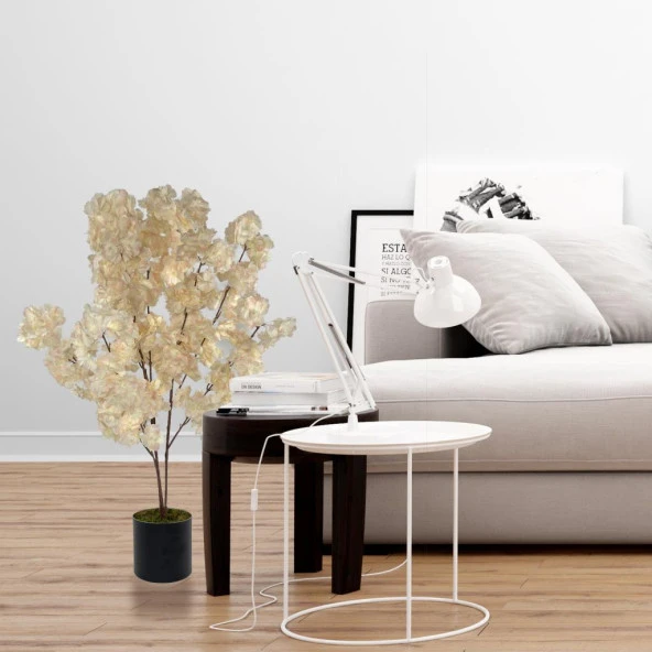 Nettenevime Yapay Ağaç Somon Bahardalı Ağacı 80 cm Ağacı Japon Kiraz Çiçeği Saksılı - Resim 2