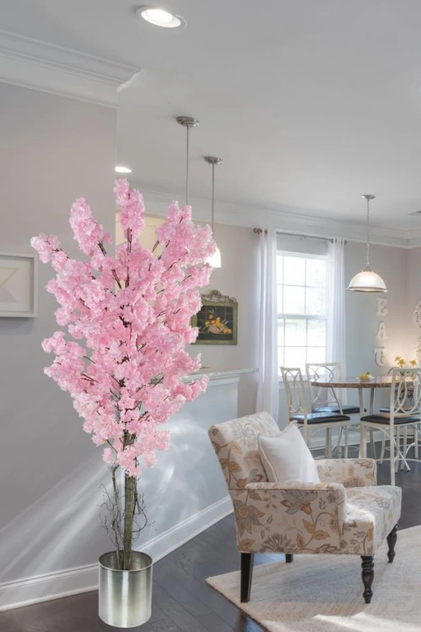 Nettenevime Yapay Ağaç Japon Kiraz Çiçeği Bahardalı Ağacı Sakura Çiçeği Pembe 180cm - 3