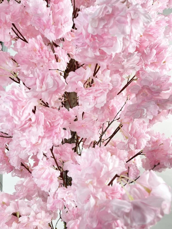 Nettenevime Yapay Ağaç Japon Kiraz Çiçeği Bahardalı Ağacı Sakura Çiçeği Pembe 180cm - 4